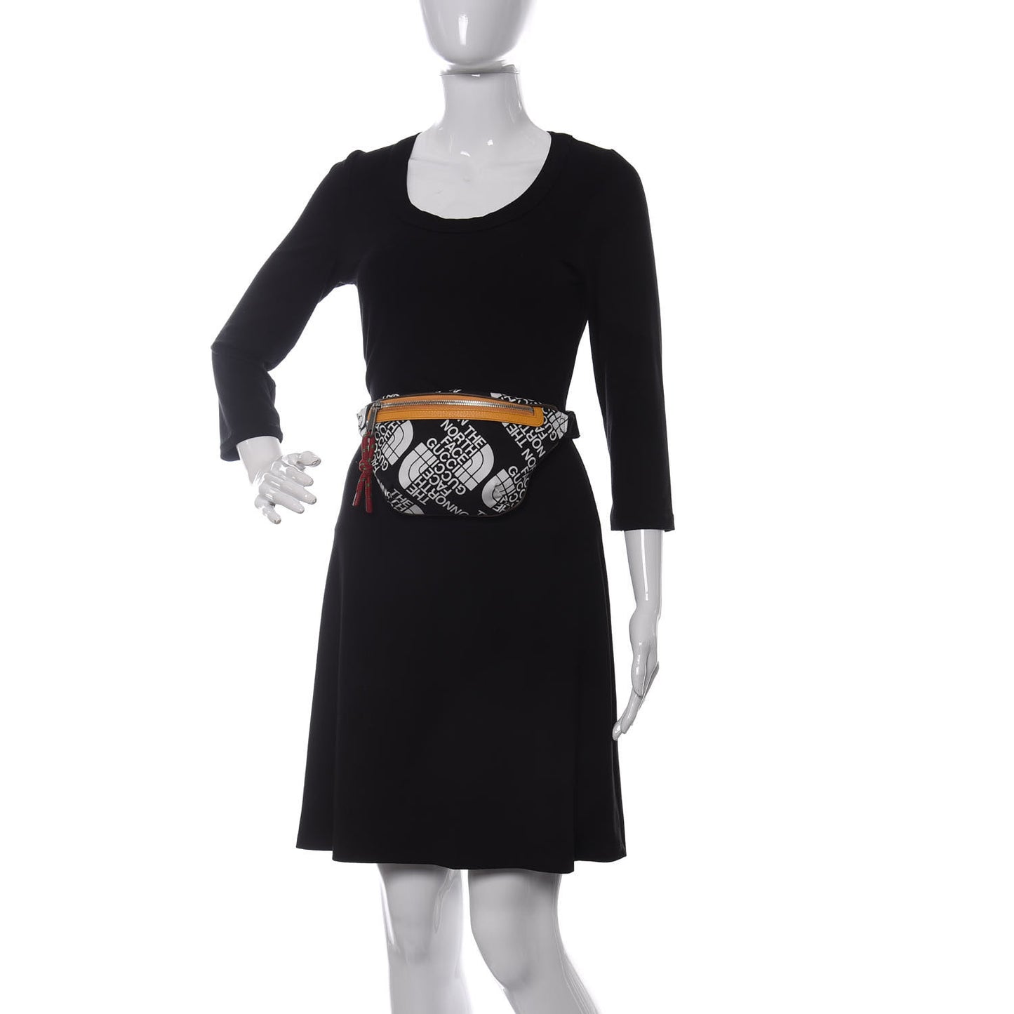 X THE NORTH FACE Econyl Nylon Belt Bag Black Ivory Crop
