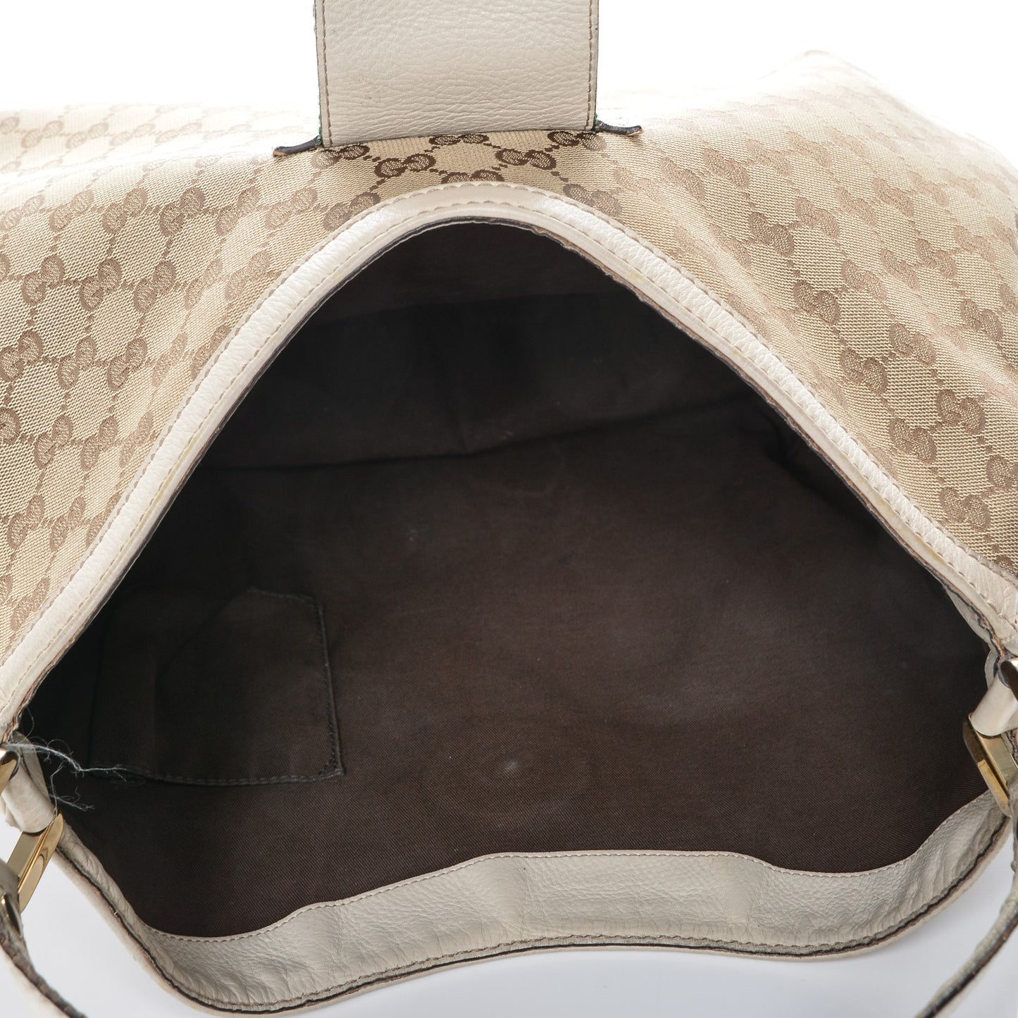 Monogram Large New Ladies Web Hobo Off White