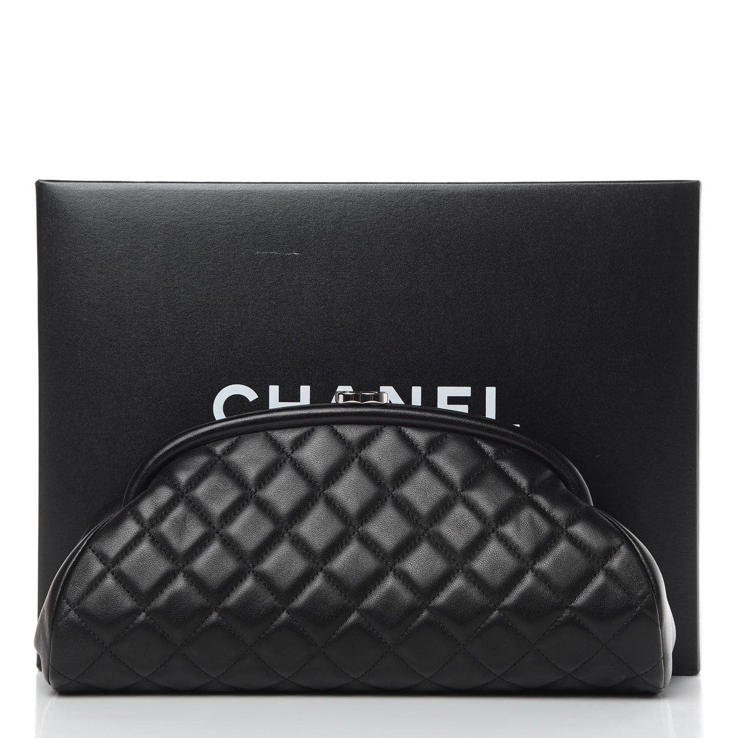 Lambskin Quilted Timeless Clutch Black