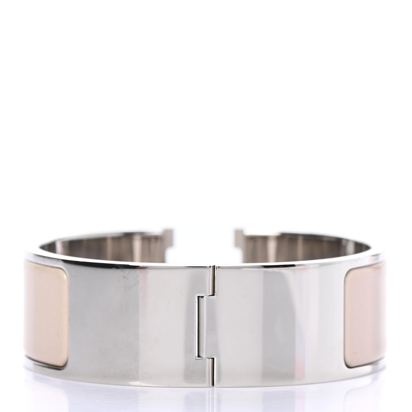 Enamel Wide Clic Clac H Bracelet PM Beige Rose