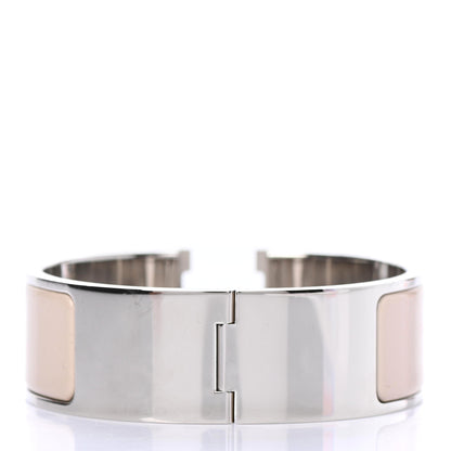 Hermes Enamel Wide Clic Clac H Bracelet PM Beige Rose 2 of 3
