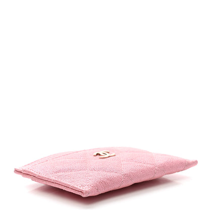 Chanel Iridescent Caviar Quilted Card Holder Rose Pink 4 of 8