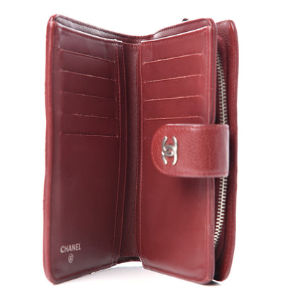 Chanel Caviar Quilted Zipped Pocket Wallet Red 5 of 8