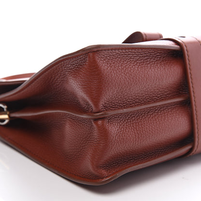 Chloe Shiny Grained Calfskin Medium Aby Day Shoulder Bag Sepia Brown 4 of 10