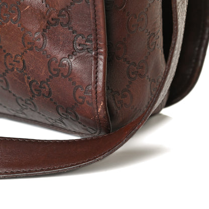 Gucci Guccissima Flap Messenger Bag Dark Brown 21 of 30