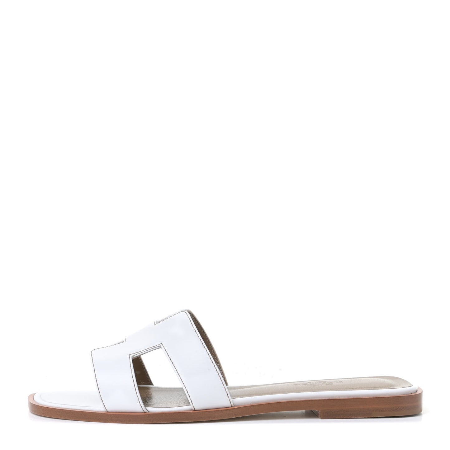 Box Calfskin Oran Sandals 37 White