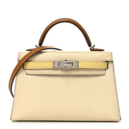 Hermes Epsom Mini Kelly Sellier 20 Nata Jaune Poussin Sesame 1 of 14