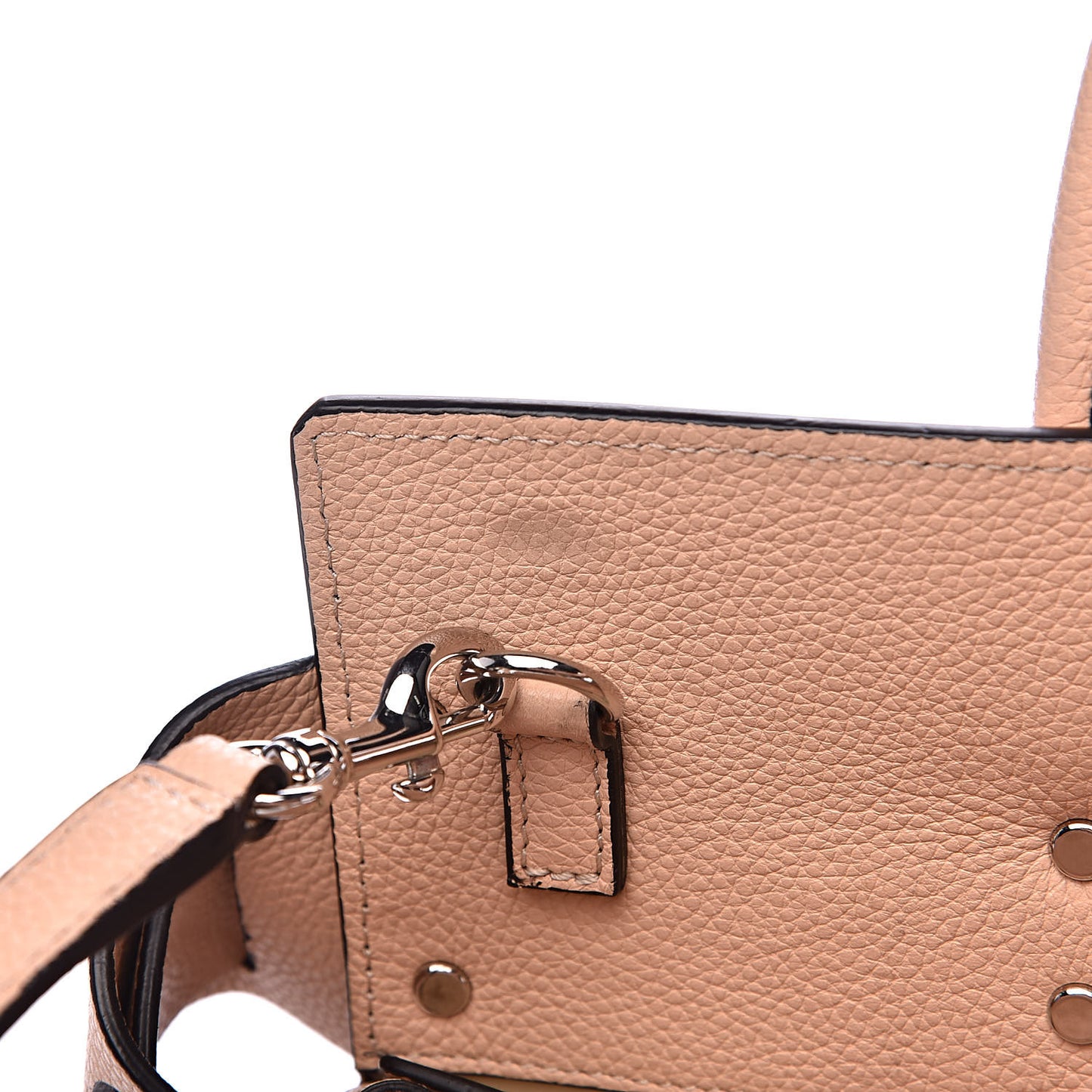 Grained Calfskin Small Horizon Satchel Beige