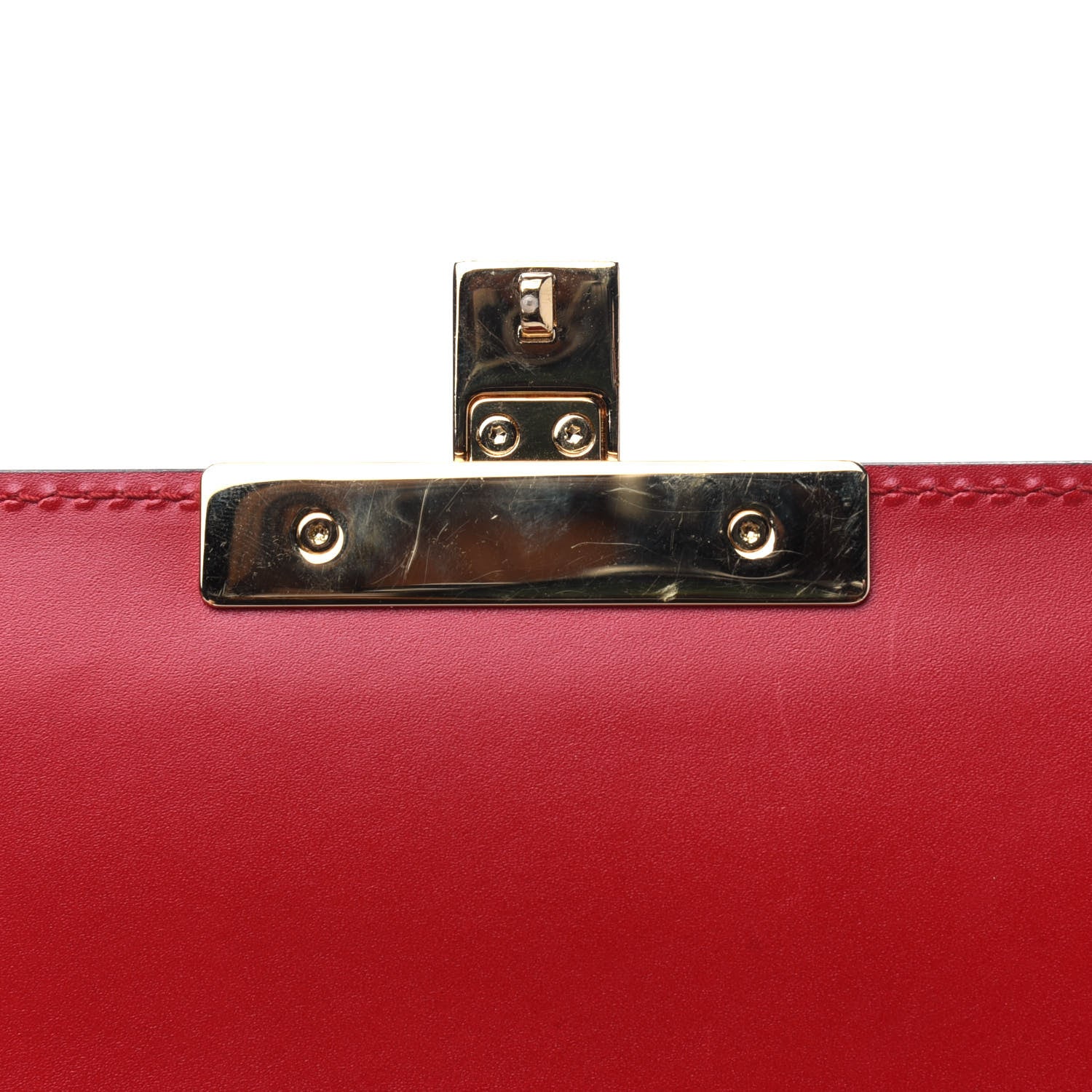 Gucci Guccissima Medium Padlock Shoulder Bag Hibiscus Red 9 of 16