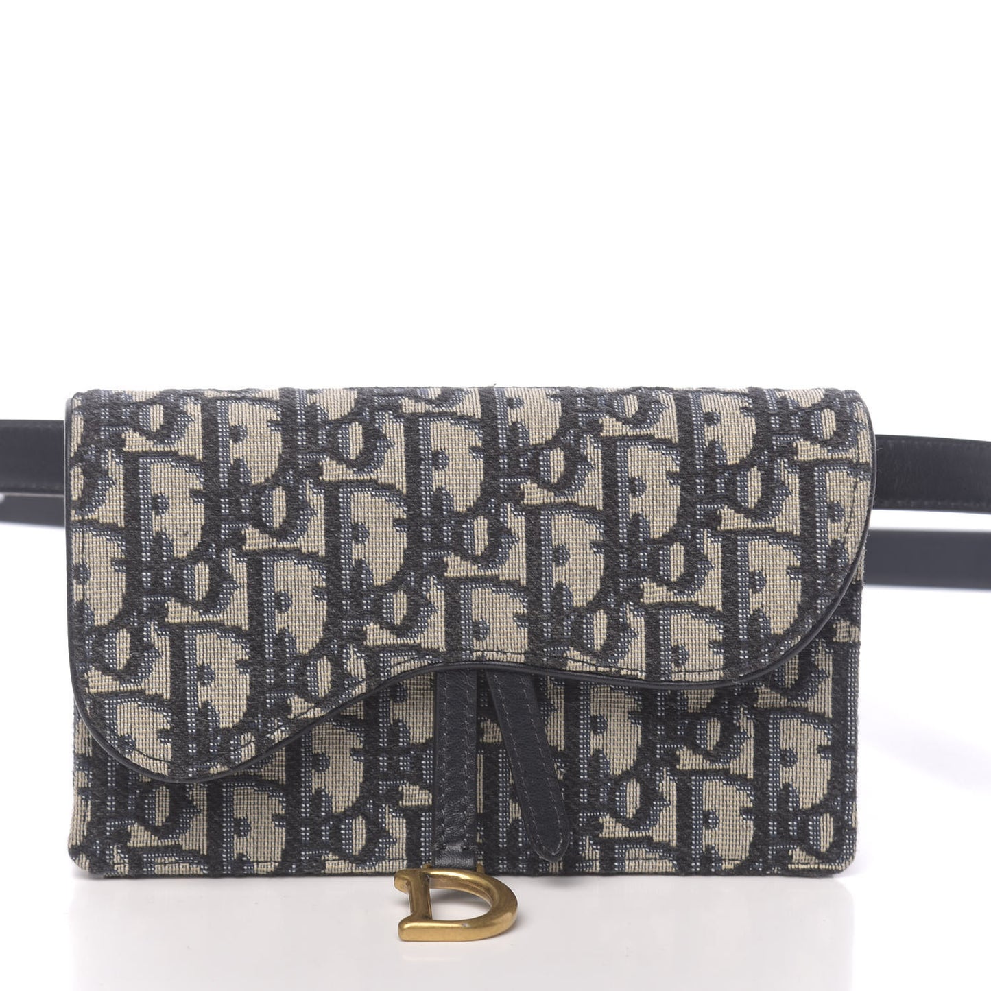 Oblique Saddle Belt Bag Blue