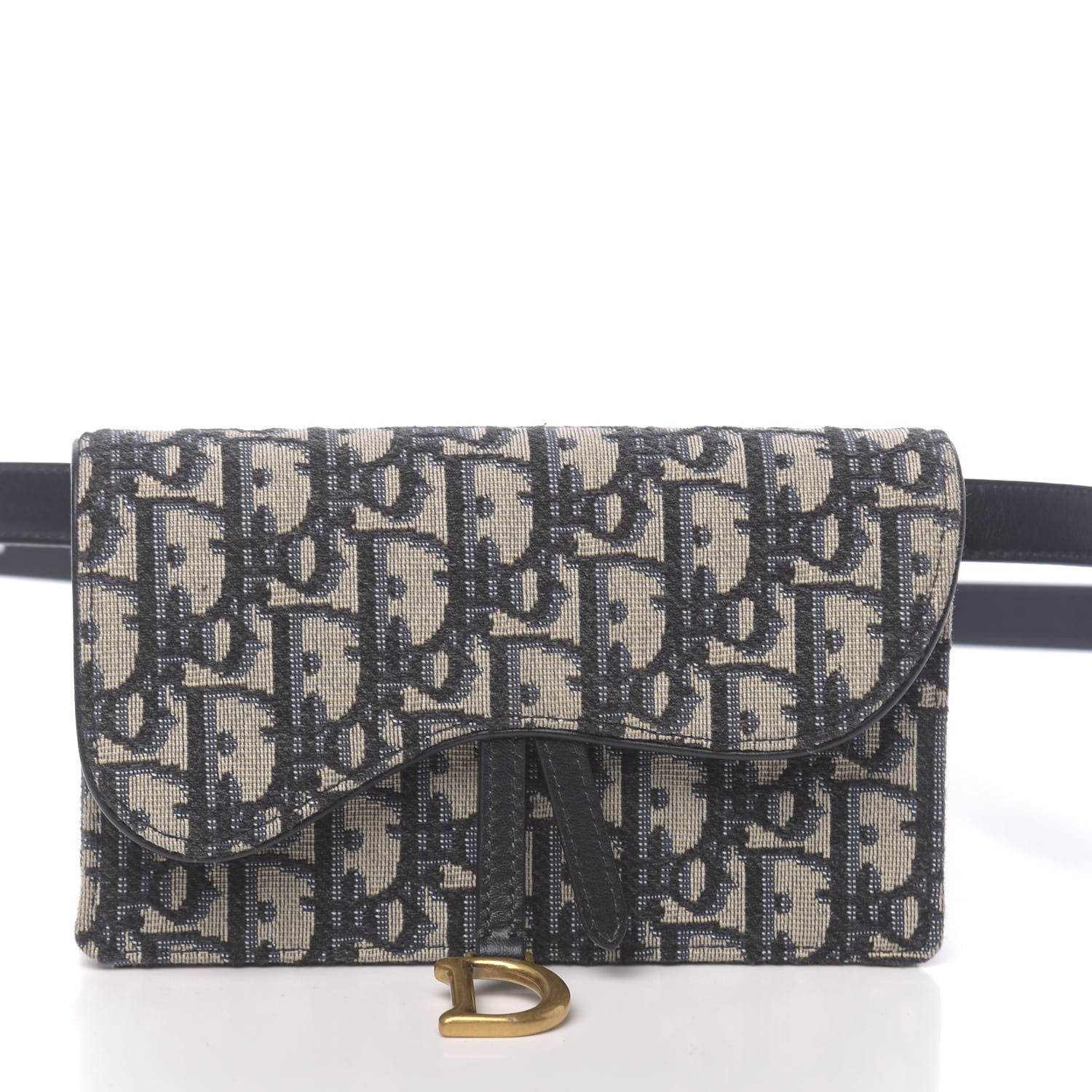 Christian Dior Oblique Saddle Belt Bag Blue 12 of 13
