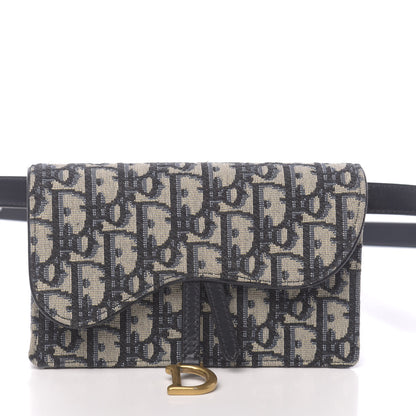 Christian Dior Oblique Saddle Belt Bag Blue 12 of 13