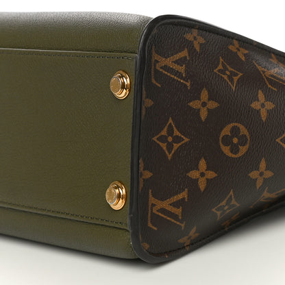 Louis Vuitton Calfskin Monogram On My Side MM Laurier Green Toffee Latte Beige 9 of 9