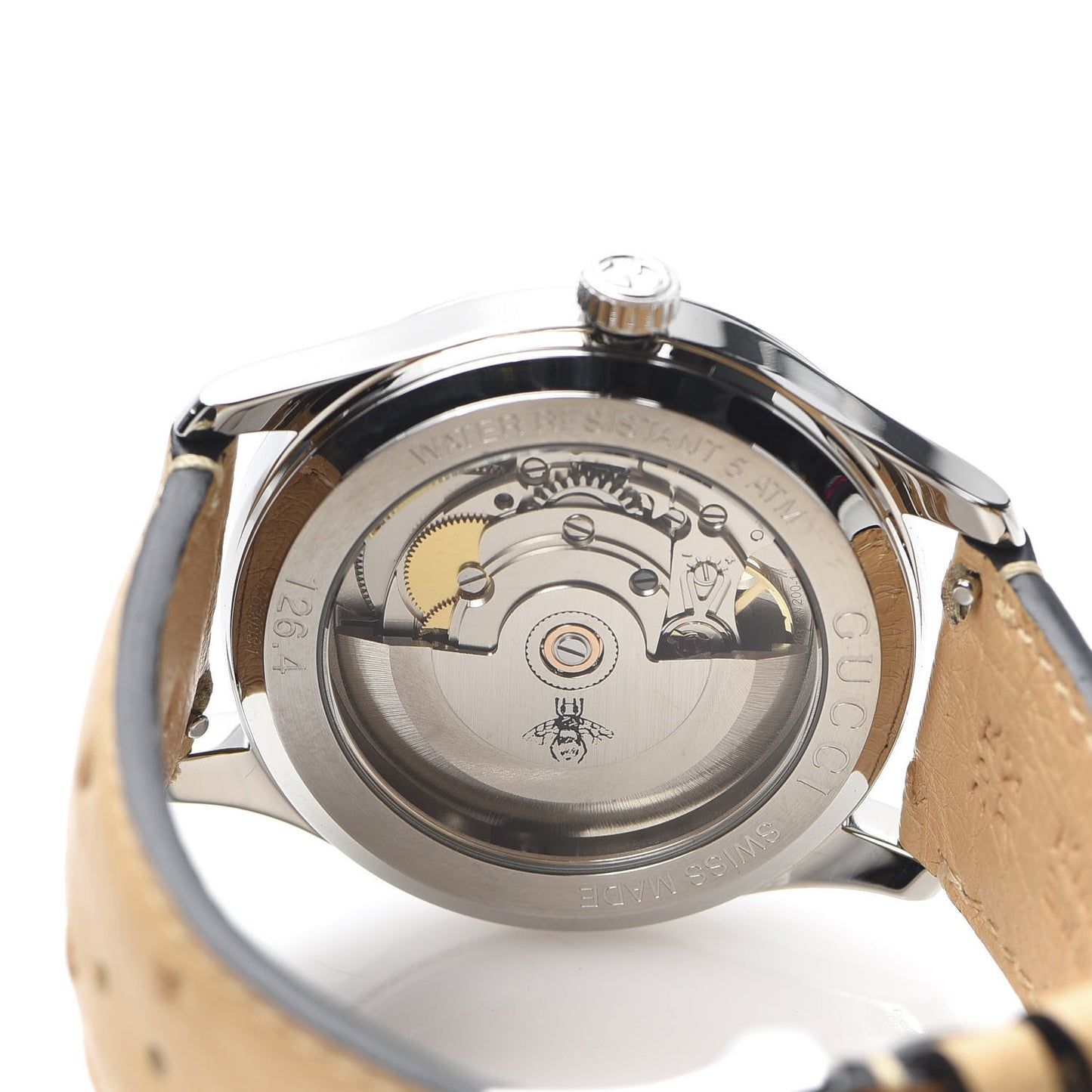 Stainless Steel Ostrich Mother of Pearl 38mm G-Timeless Cat Automatic Watch