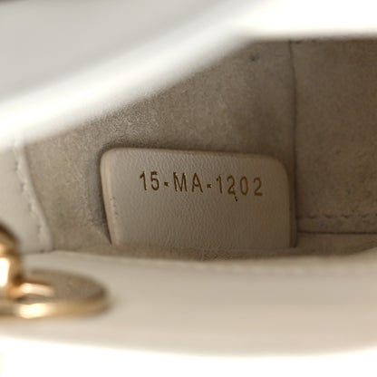 Christian Dior CHRISTIAN DIOR Lambskin Cannage Micro Lady Dior White 7 of 16