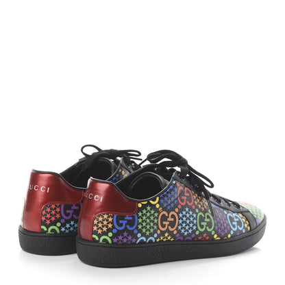Gucci GG Supreme Monogram Psychedelic Mens Ace Sneakers 8 Black Multicolor 4 of 7