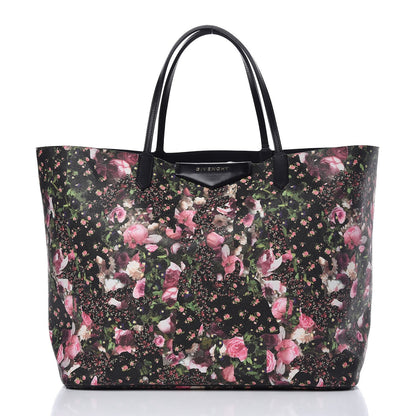 Givenchy Coated Canvas Roses Camouflage Print Large Antigona Tote Black 3 of 8
