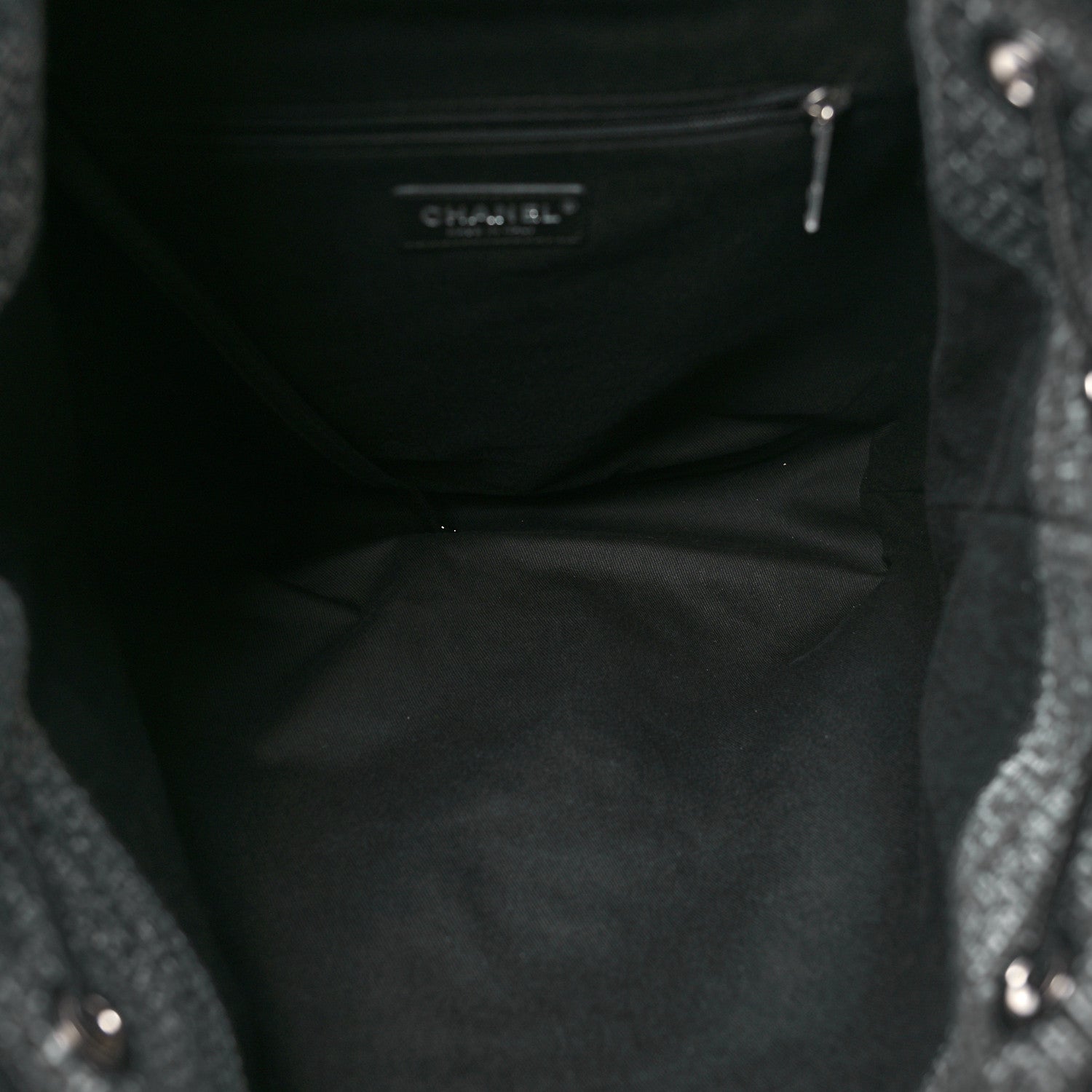 Chanel Canvas Large Deauville Backpack Charcoal 5 of 10