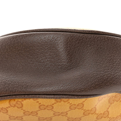 Gucci X ADIDAS Crystal Vintage Monogram Textured Dollar Calfskin Web Trefoil Small Ophidia Round Shoulder Bag Mid Natural Nut Off White New Acero 11 of 13