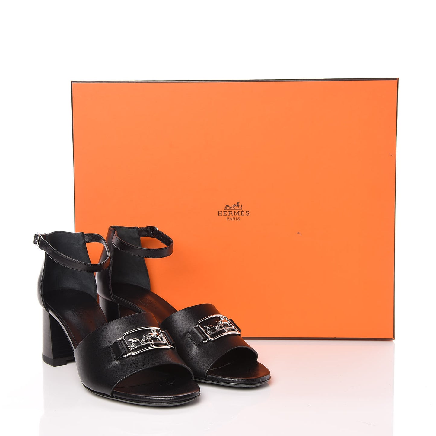 Calfskin Viaggio 60 Sandals 37.5 Black