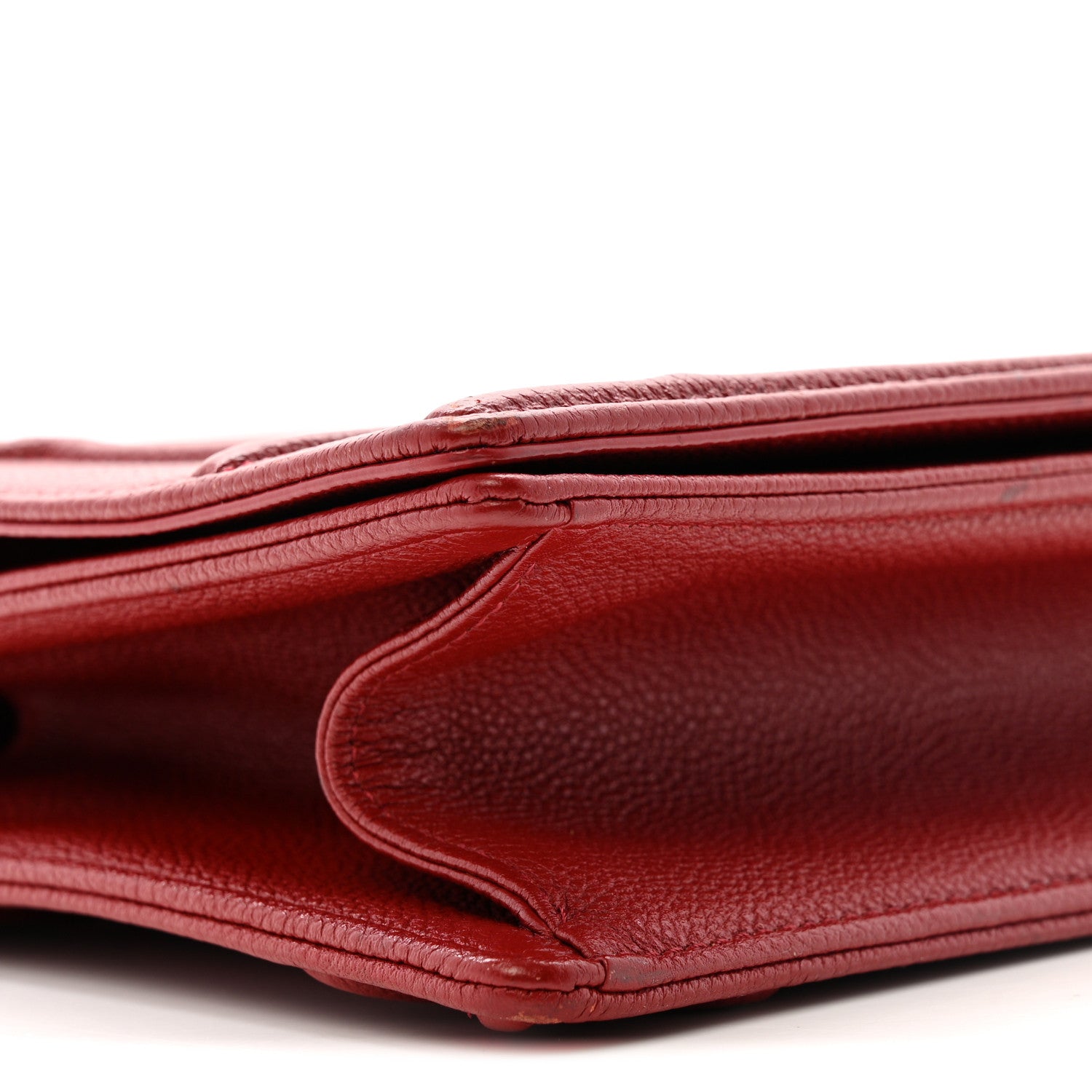 Christian Dior Grained Calfskin Medium Diorama Flap Bag Red 10 of 14