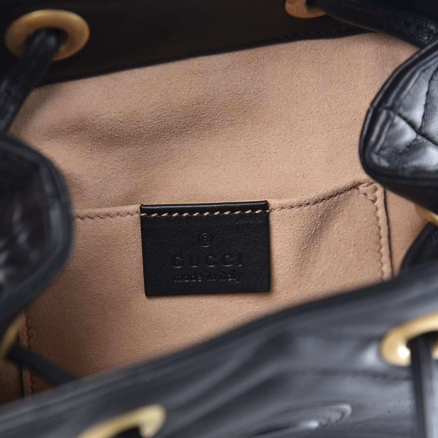 Calfskin Matelasse GG Marmont Flap Backpack Black