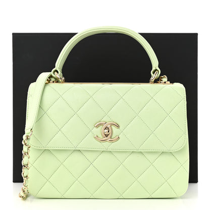Chanel Lambskin Quilted Small Trendy CC Flap Dual Handle Bag Light Green 15 of 15