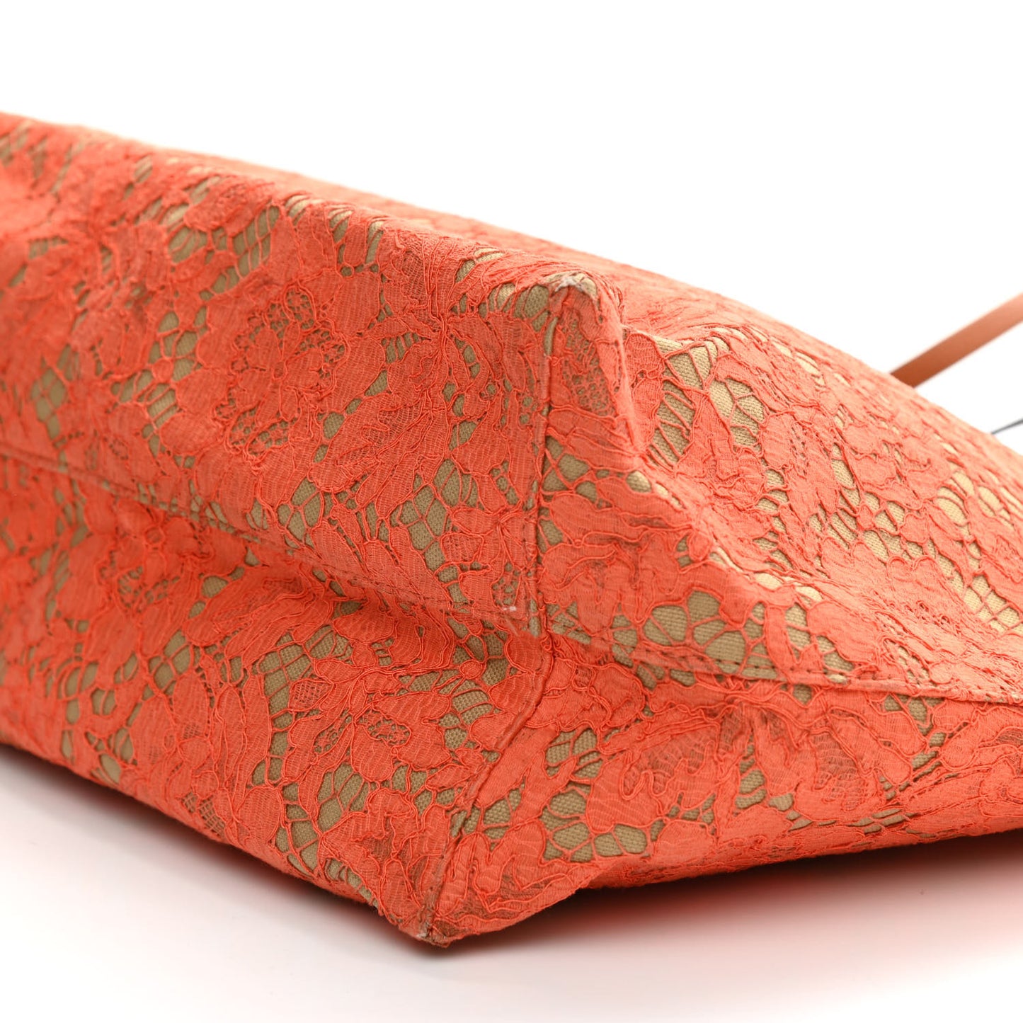Canvas Glam Lace Reversible Tote Orange
