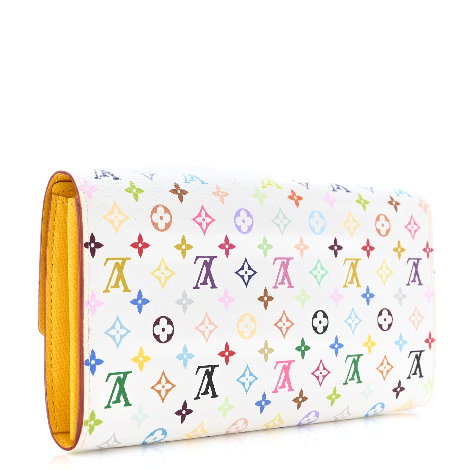 Louis Vuitton Monogram Multicolor Sarah Wallet White Citron 3 of 7