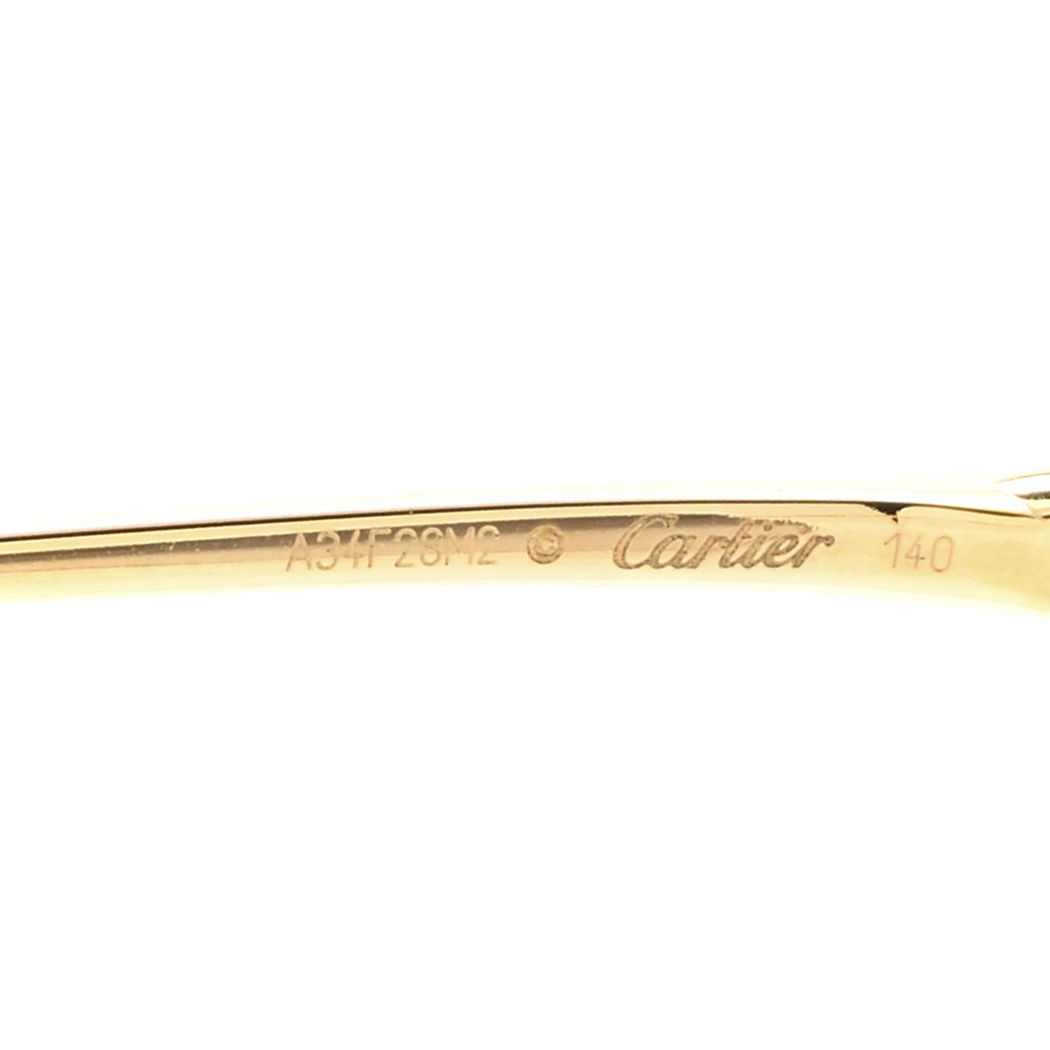 Cartier Panthere De Cartier Rimless Sunglasses CT0269S Gold Black 5 of 7