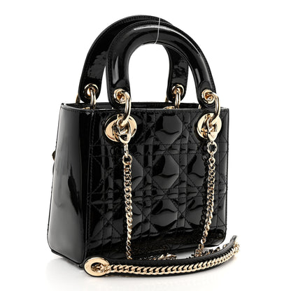 Christian Dior Patent Cannage Mini Lady Dior Black 3 of 9