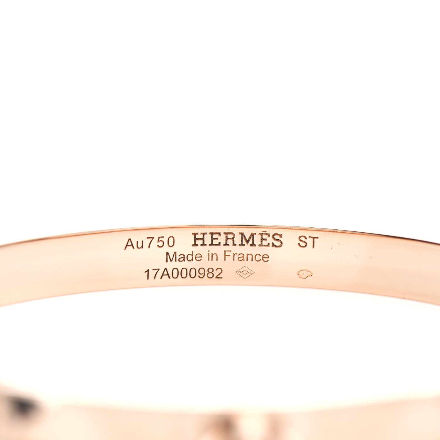Hermes 18K Rose Gold PM Collier De Chien Bracelet ST 4 of 4
