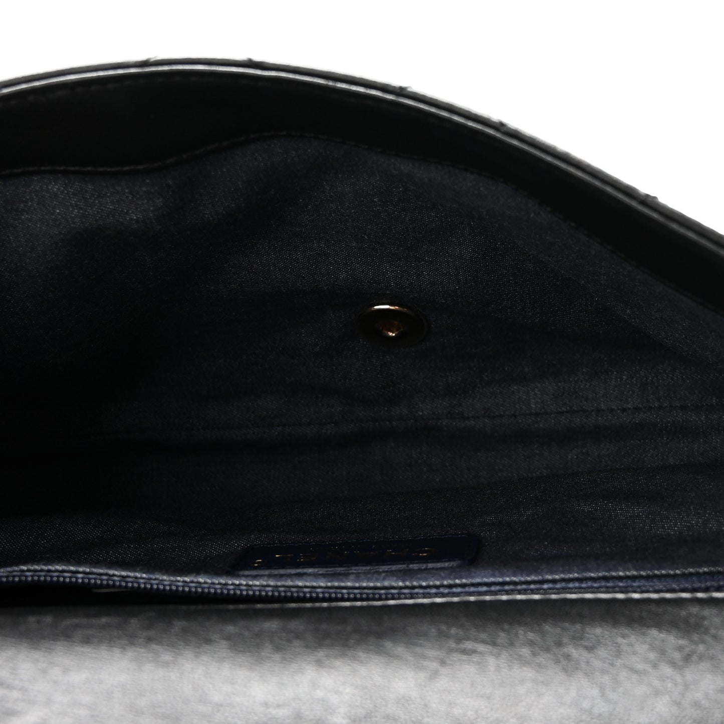 Lambskin Quilted Resin Bi-Color Chain Flap Bag Black