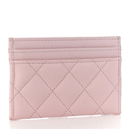Chanel Caviar Quilted Crystal Card Holder Pink 3 of 12
