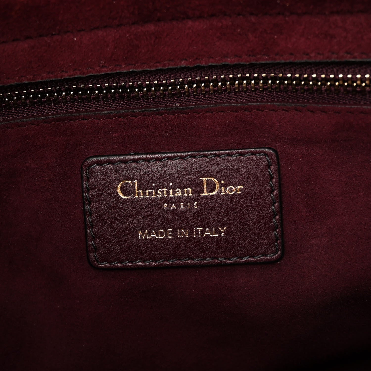 Christian Dior Calfskin Cannage Studded Medium Supple Lady Dior Deep Amaranth 6 of 9