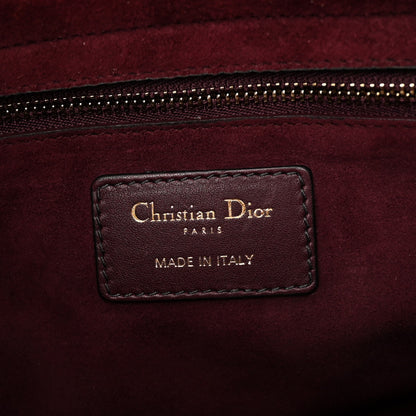 Christian Dior Calfskin Cannage Studded Medium Supple Lady Dior Deep Amaranth 6 of 9