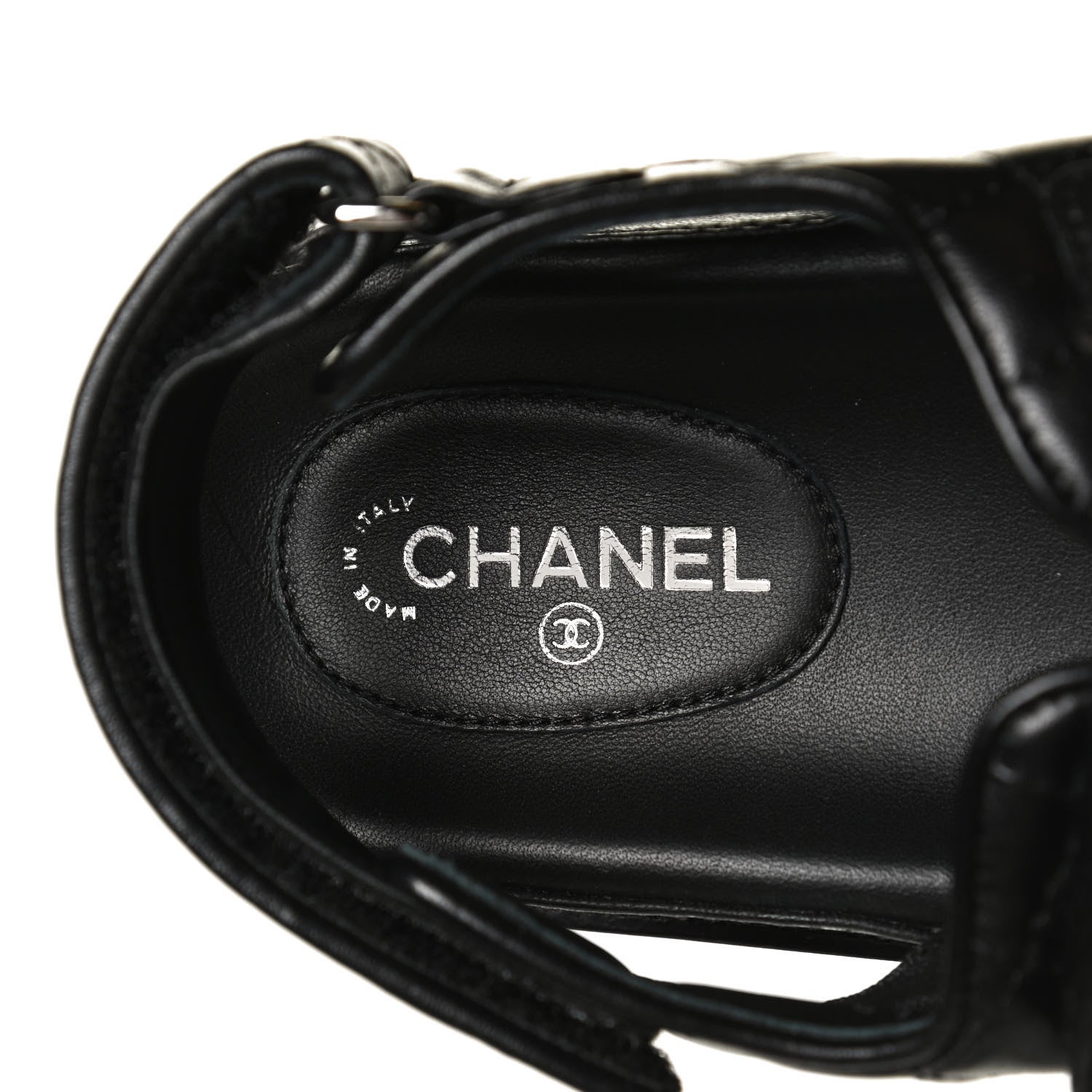 Chanel Lambskin Quilted Velcro Dad Sandals 39 So Black 9 of 12
