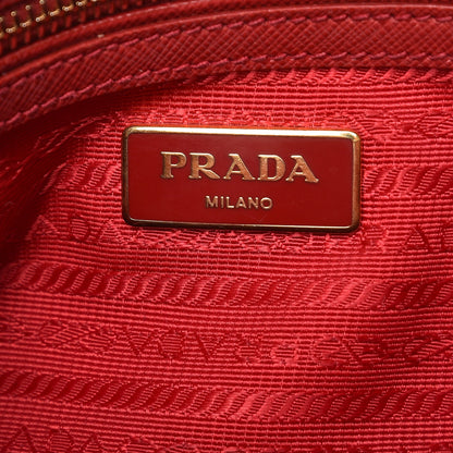 Prada Saffiano Mini Galleria Double Zip Tote Fuoco 7 of 13