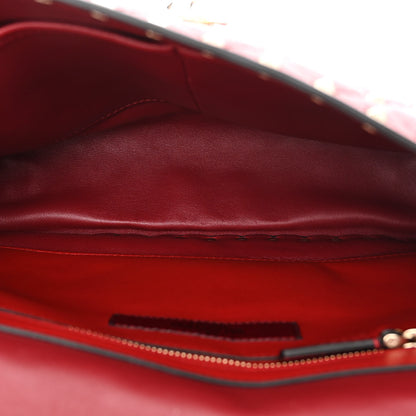 Valentino Garavani Lambskin Large Rockstud Spike Shoulder Bag Red 5 of 15