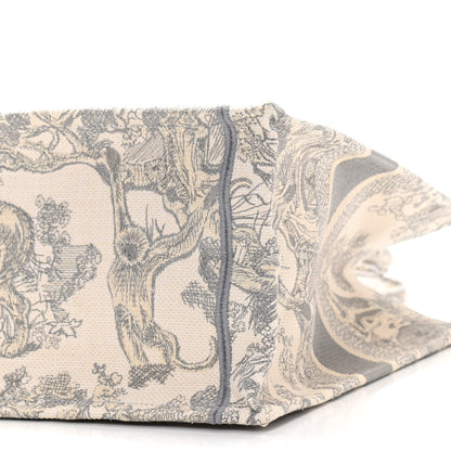 Christian Dior Canvas Embroidered Medium Dioriviera Toile De Jouy Book Tote Gray 10 of 10