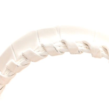 Balenciaga Extra Supple Calfskin Crocodile Embossed Neo Classic Silver Hardware Mini City White 15 of 17