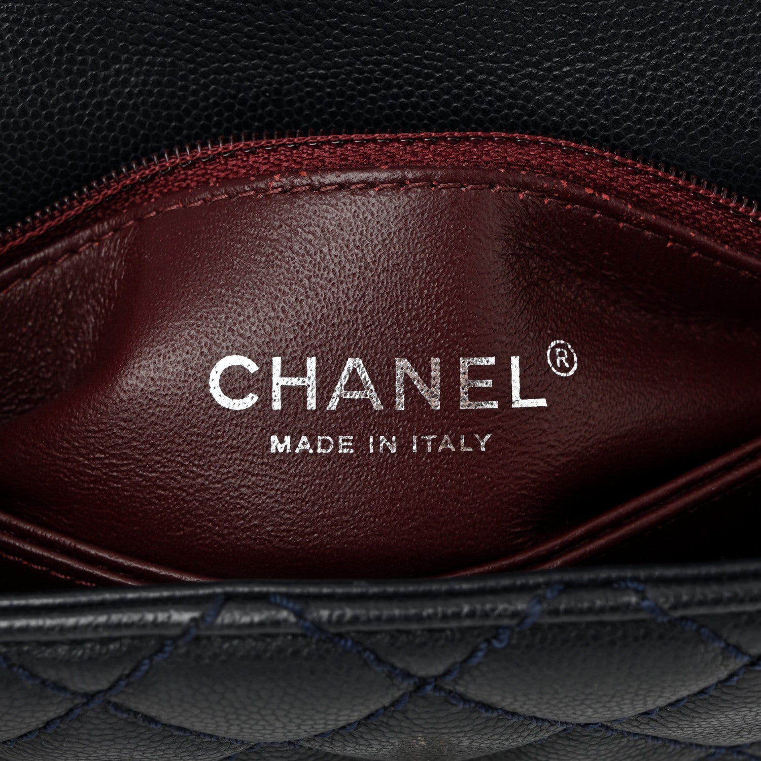 Chanel Caviar Lizard Quilted Mini Coco Handle Flap Navy 6 of 11