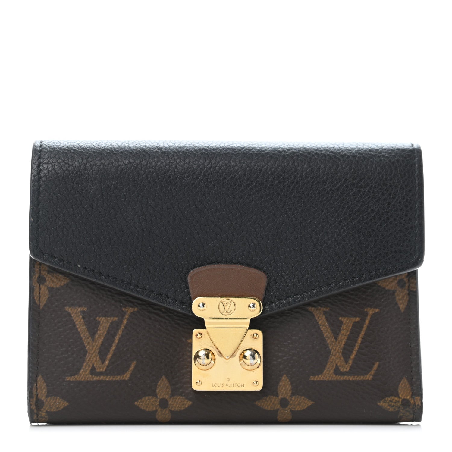 Louis Vuitton Monogram Pallas Compact Wallet NM Black 1 of 4