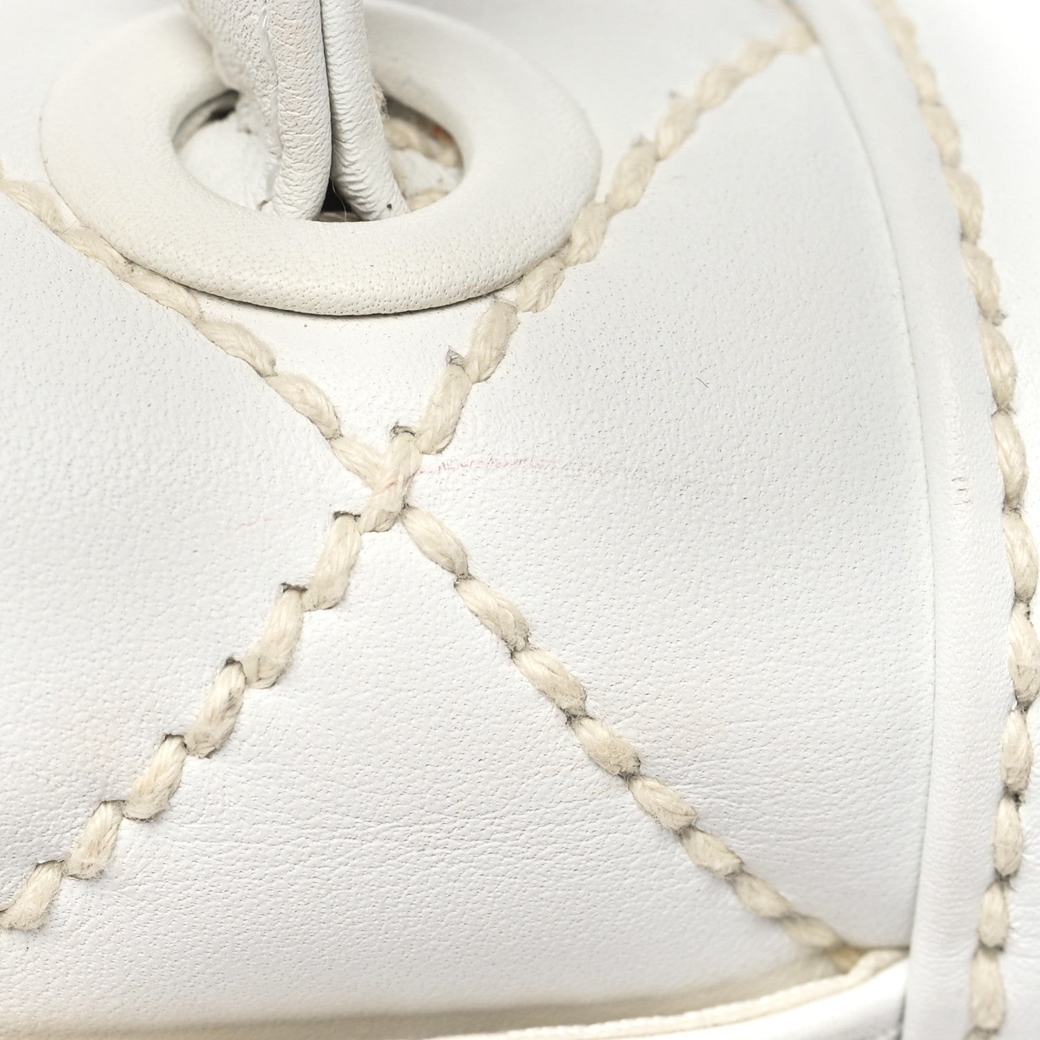 Chanel Calfskin Quilted Wild Stitch Flap White 10 of 12