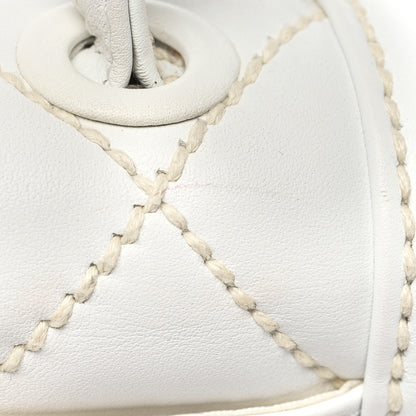 Chanel Calfskin Quilted Wild Stitch Flap White 10 of 12