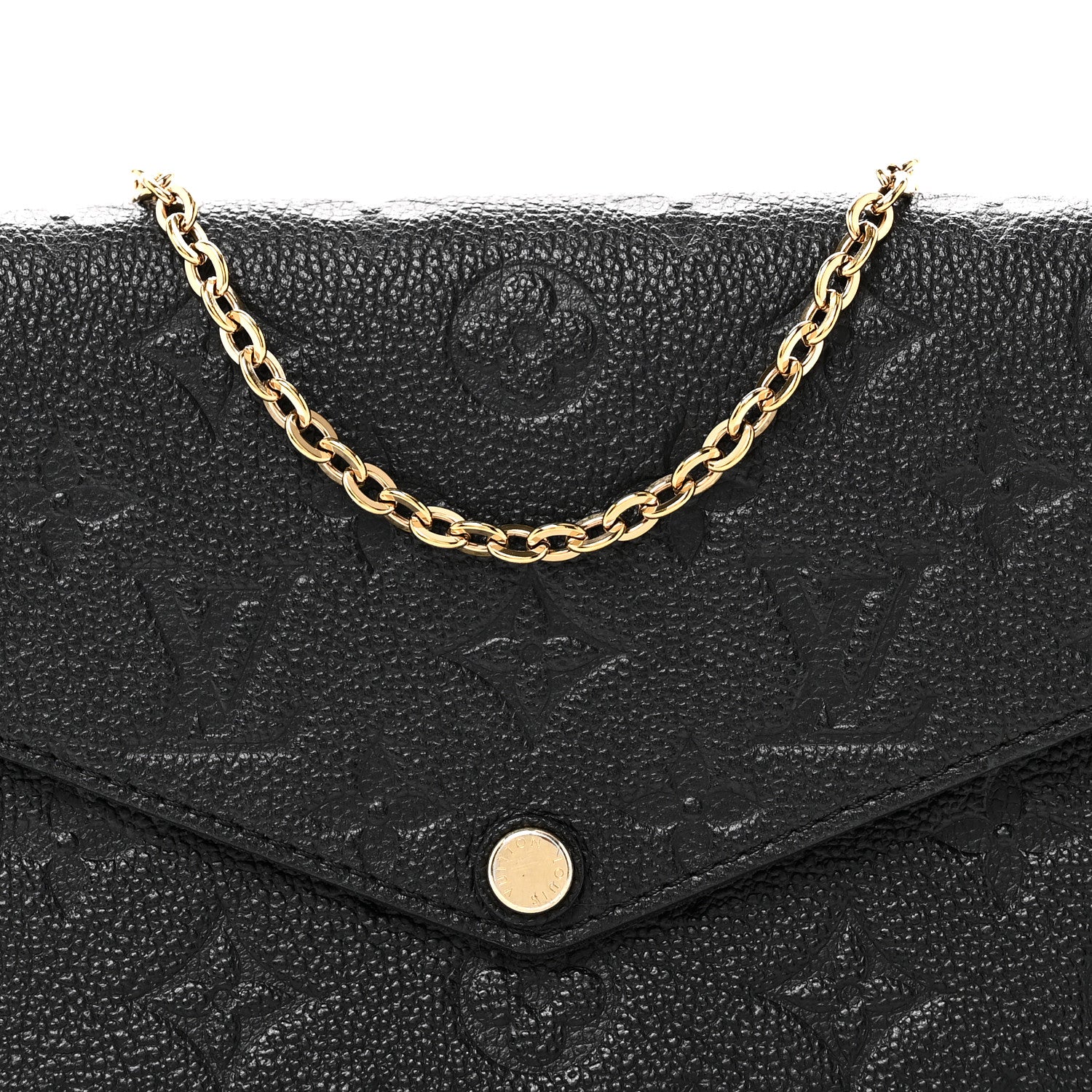 Louis Vuitton Empreinte Pochette Felicie Chain Wallet Black 8 of 11