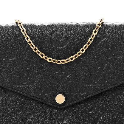 Louis Vuitton Empreinte Pochette Felicie Chain Wallet Black 8 of 11