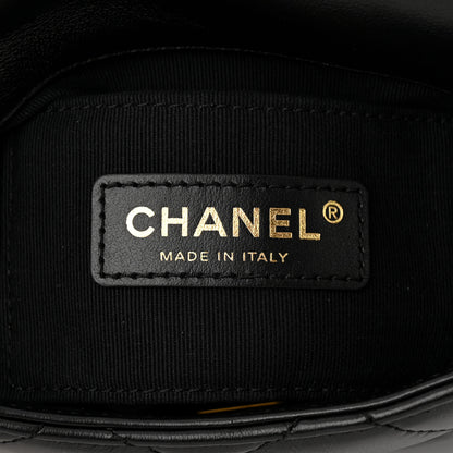 Chanel Lambskin Quilted Mini Lacquered Chain Flap Black 6 of 11