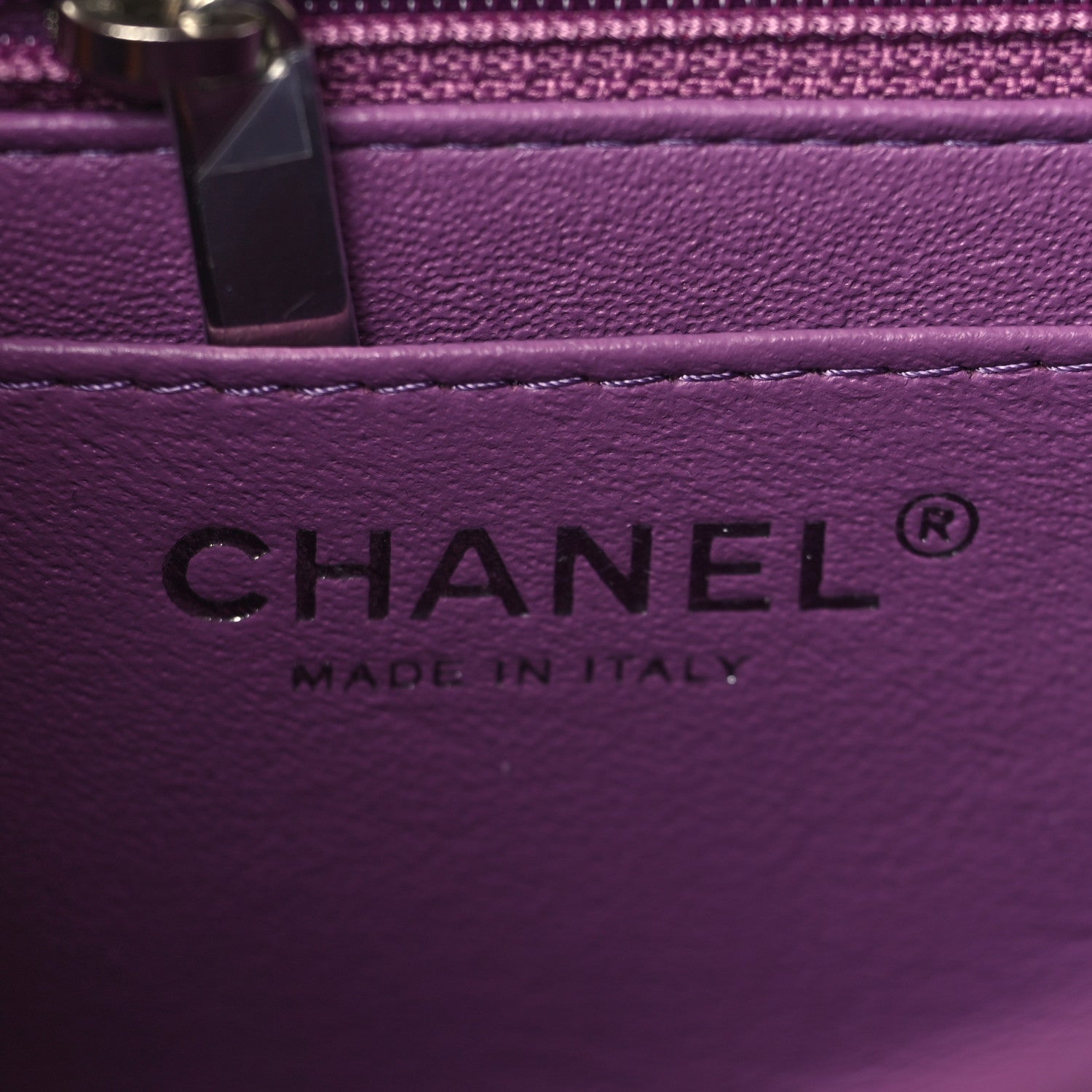 Chanel Lambskin Quilted Mini Square Flap Purple 6 of 11