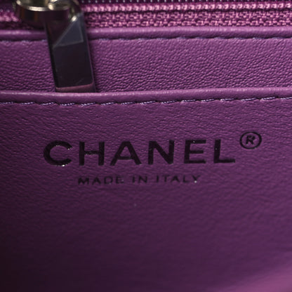 Chanel Lambskin Quilted Mini Square Flap Purple 6 of 11